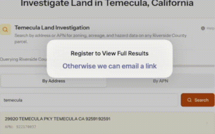 Land Investigation demo preview